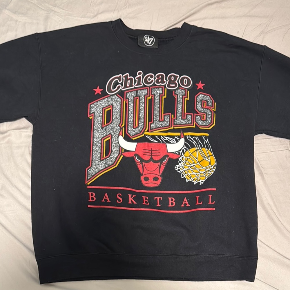 47 Black and Red Chicago Bulls Sweatshirt